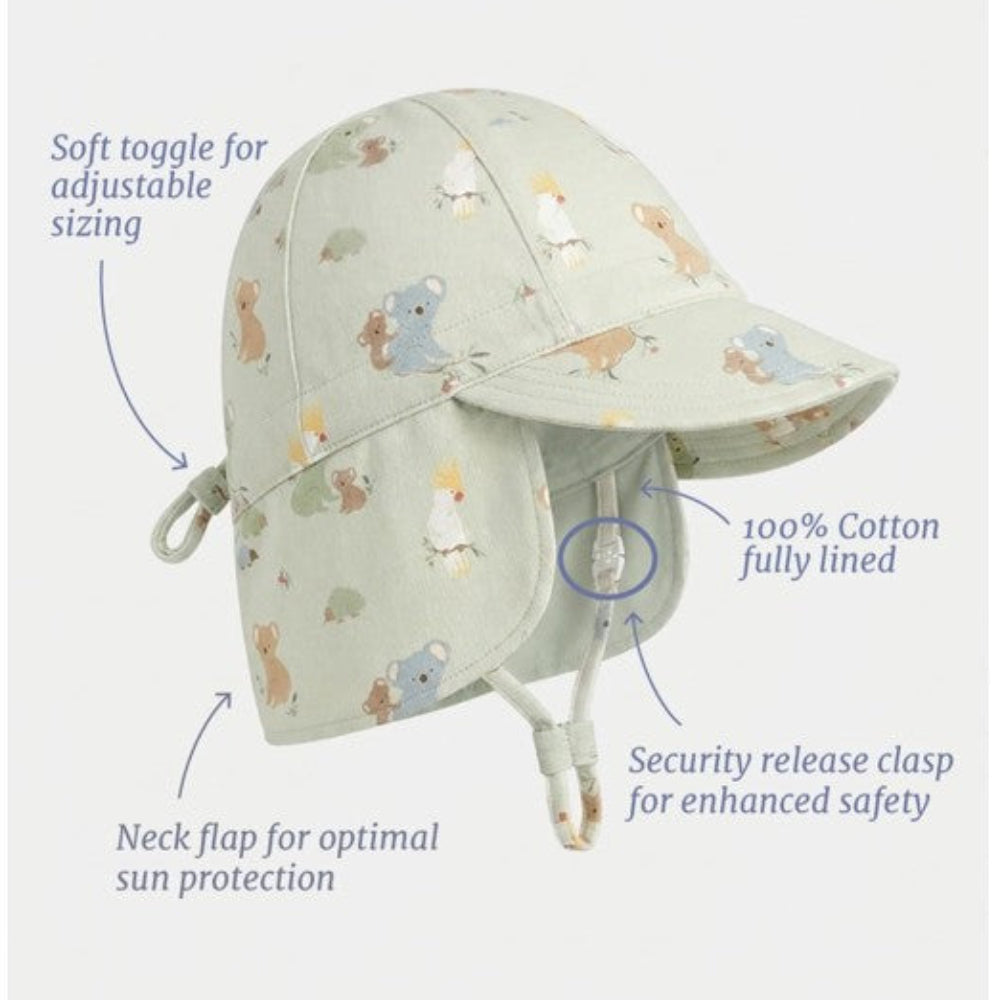 Toshi Flap Cap Arcadia - Gumnut Babies Eucalypt