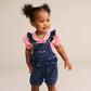 Huxbaby Floral 2Pc Denim Set - Vintage Pink/Denim