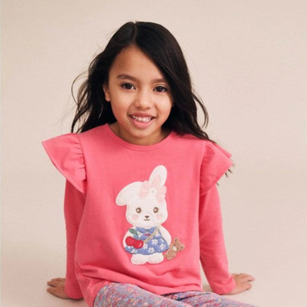 Huxbaby Flower Field Bunny Frill Top