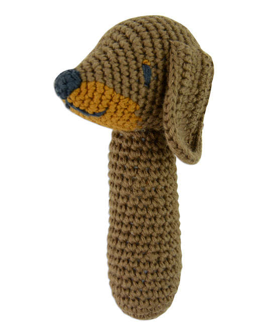 Weegoamigo Crochet Rattle Snags Sausage Dog