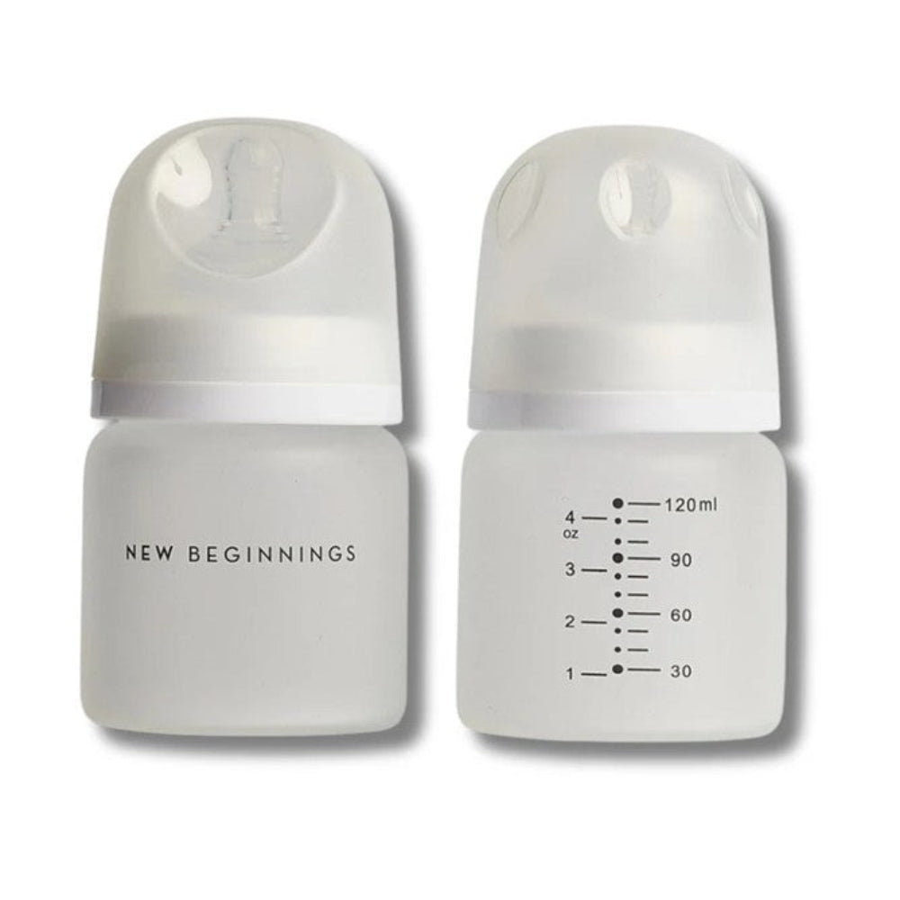 New Beginnings Classic Glass Bottle with Silicone Outer - 120 ml Twin Pack
