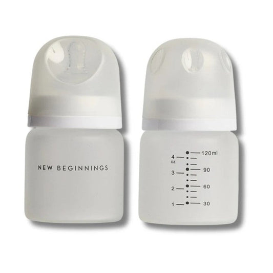 New Beginnings Classic Glass Bottle with Silicone Outer - 120 ml Twin Pack