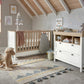 Mamas & Papas Harwell Cot Bundle - 5 pce - White/Natural