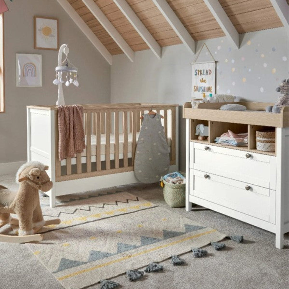Mamas & Papas Harwell Cot Bundle - 5 pce - White/Natural