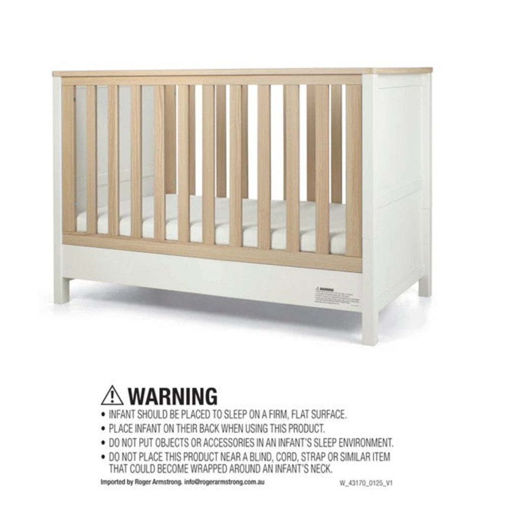 Mamas & Papas Harwell Cot Bundle - 4 pce - White/Natural