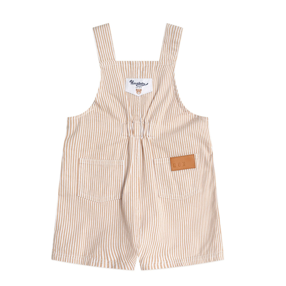 Huxbaby Sandbox Stripe Short Overalls