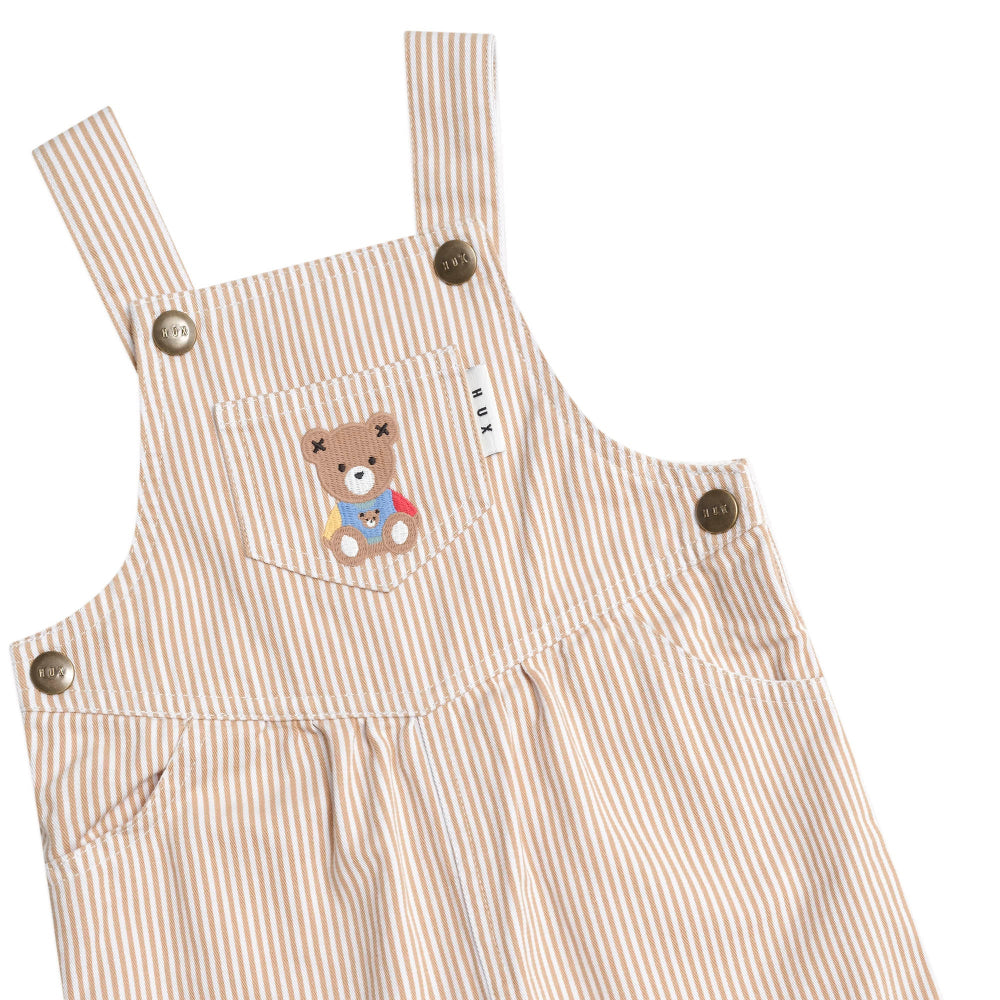 Huxbaby Sandbox Stripe Short Overalls