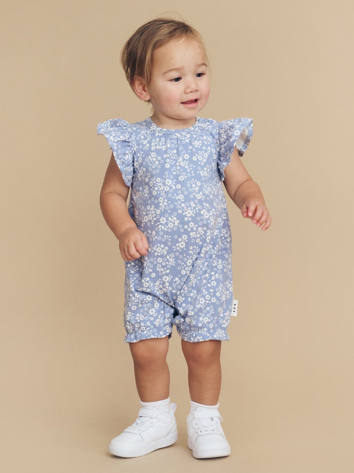 Huxbaby Bubble Romper Floral Lake