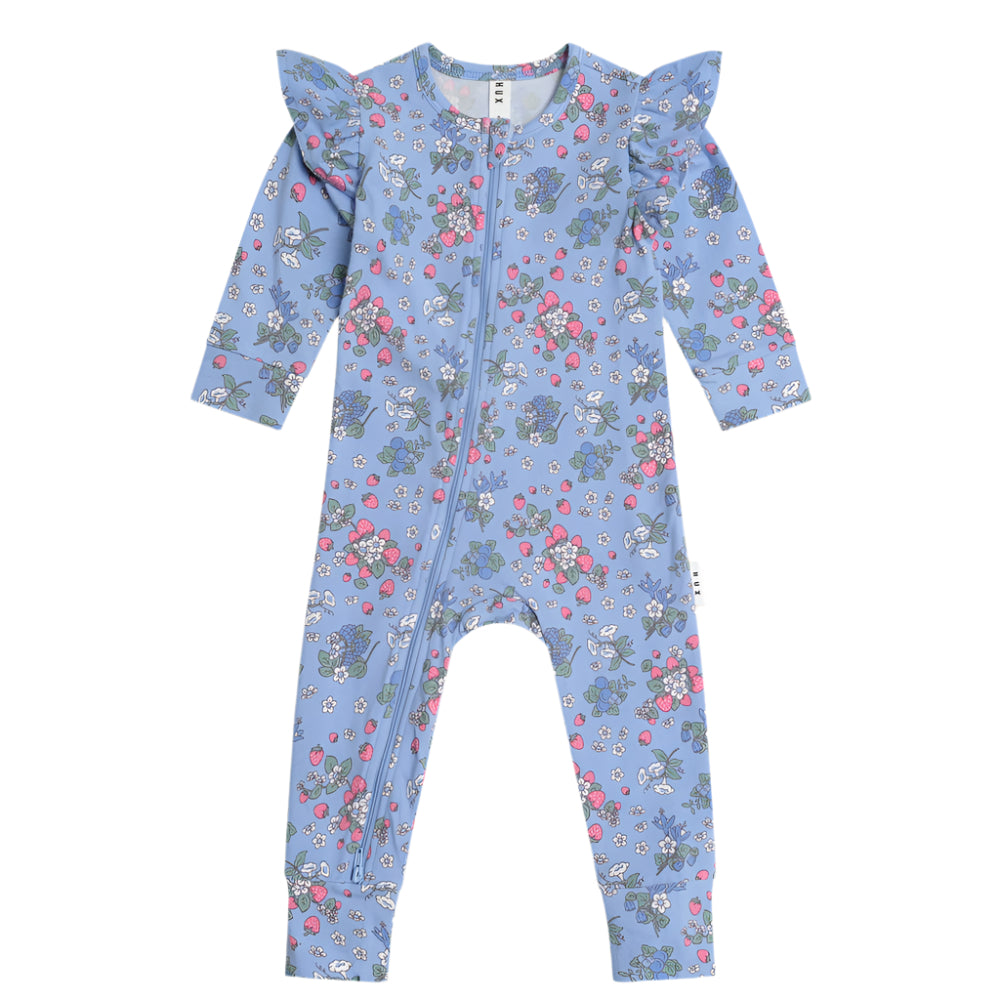 Huxbaby Strawberry Garden Zip Romper