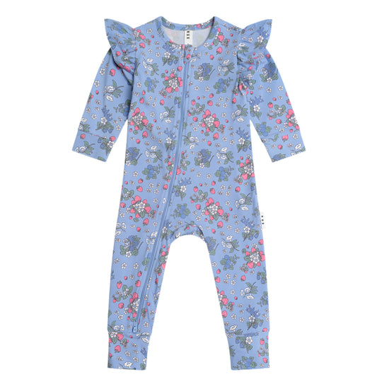 Huxbaby Strawberry Garden Zip Romper