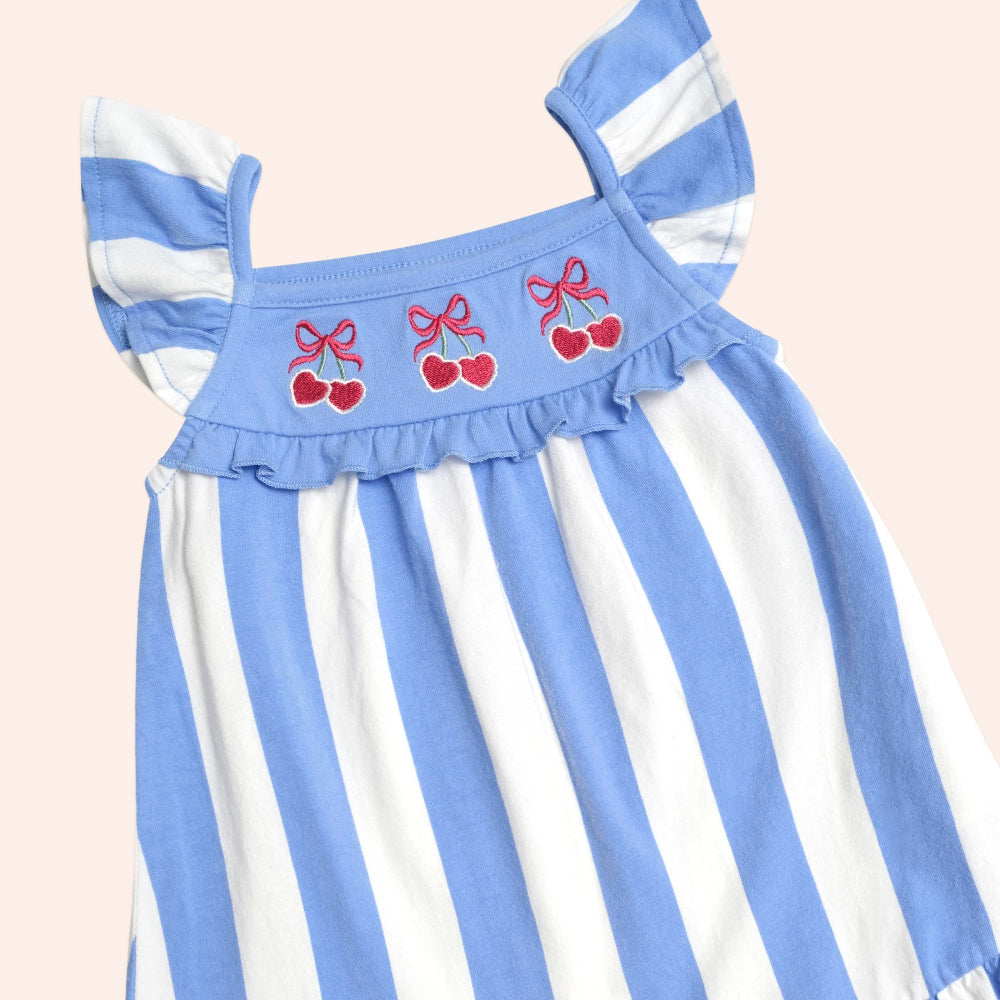Huxbaby Seaside Cherry Stripe Dress