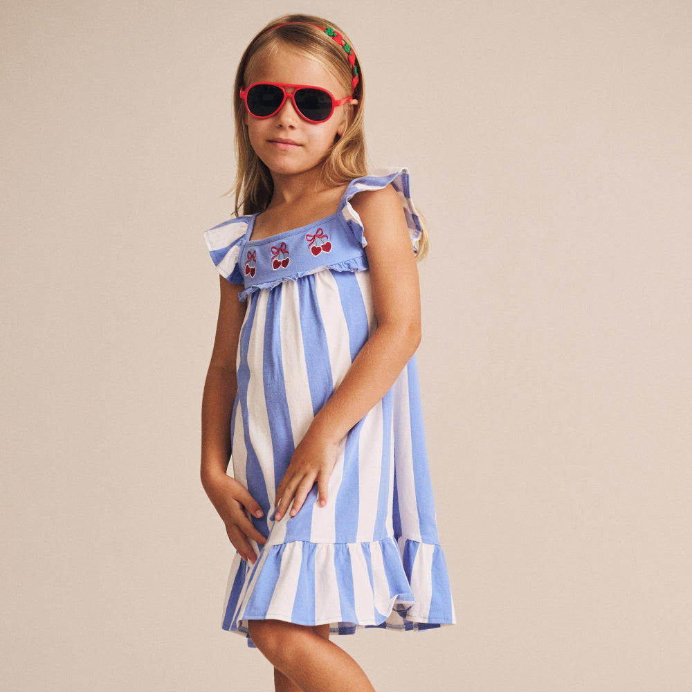Huxbaby Seaside Cherry Stripe Dress