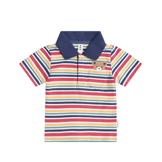 Huxbaby Polo Tee Vintage Stripe