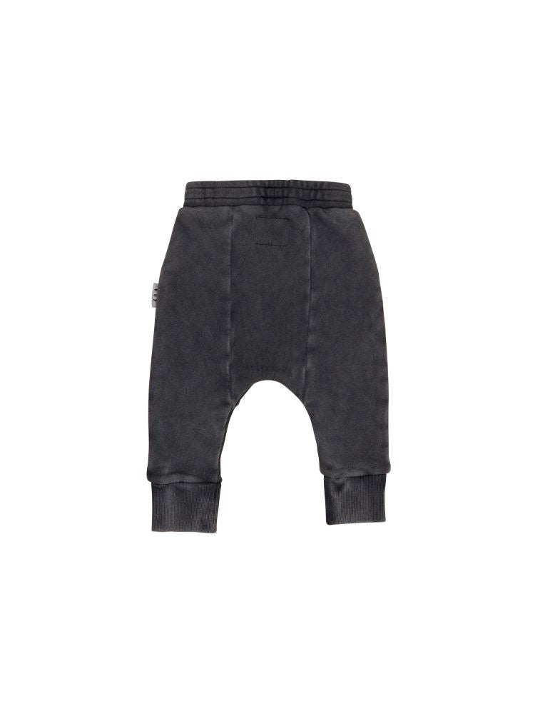 Huxbaby Pocket Drop Crotch Pant - Washed Black