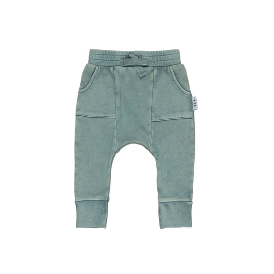 Huxbaby Pocket Drop Crotch Pant - Vintage Slate