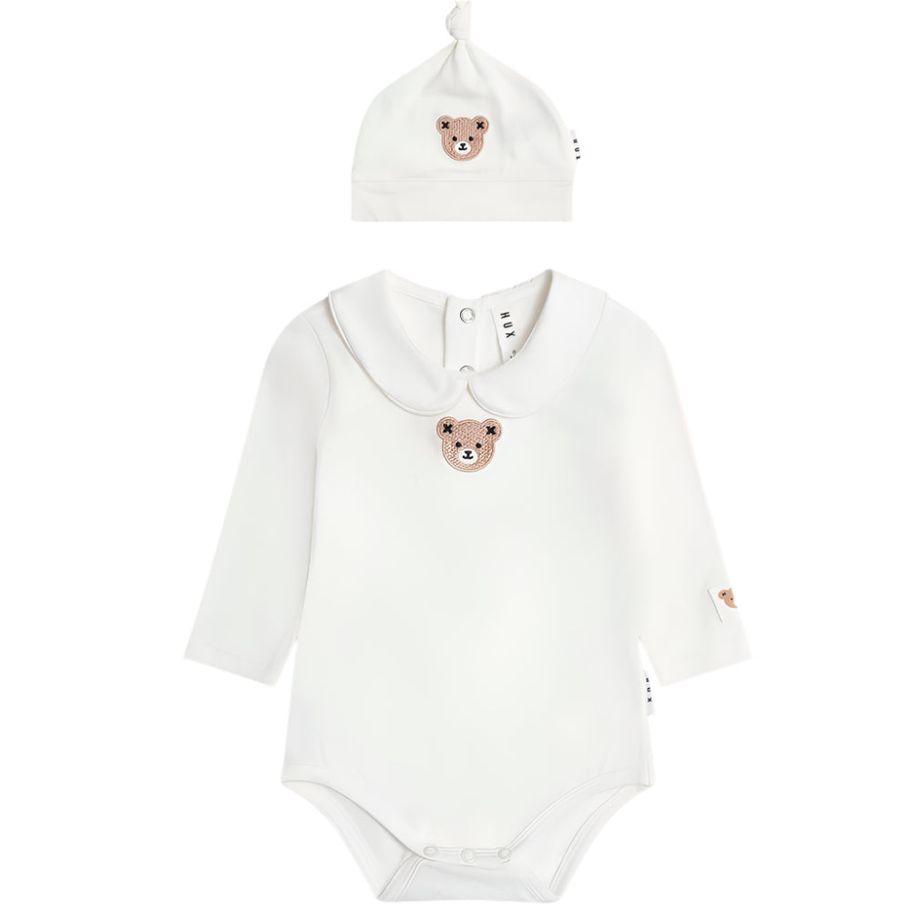 Huxbaby Babys First Outfit Romper & Hat