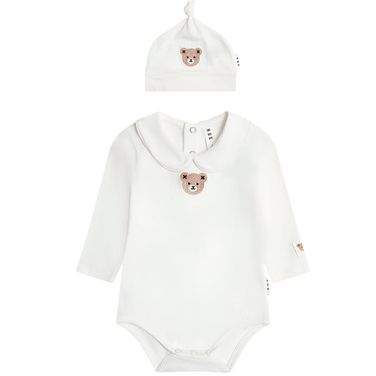 Huxbaby Babys First Outfit Romper & Hat