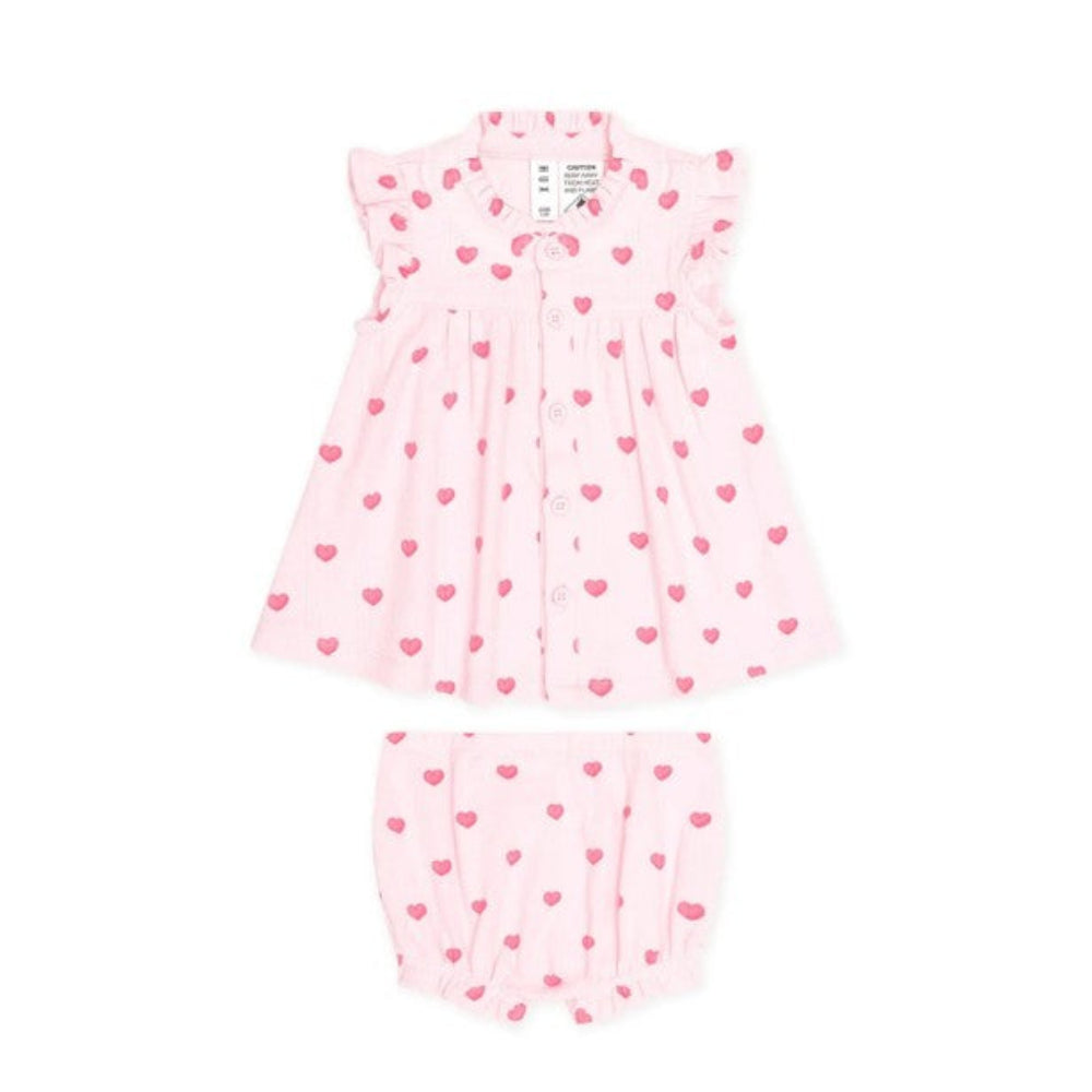 Huxbaby I Heart You Pointelle - 2 pce set