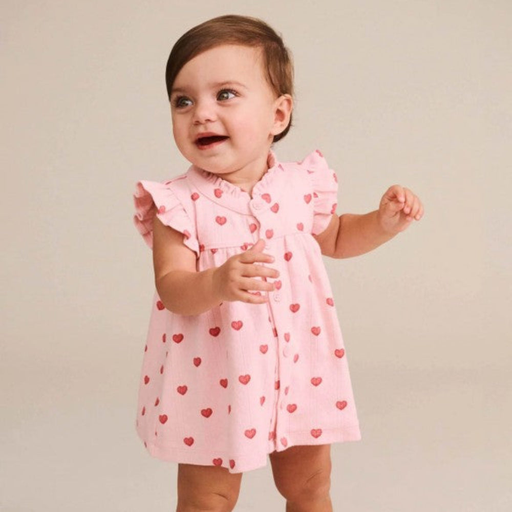 Huxbaby I Heart You Pointelle - 2 pce set