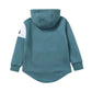 Cracked Soda Jet Detailed Pocket Hoodie - Teal