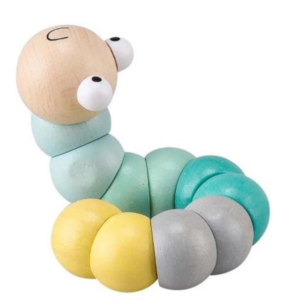 Kaper Kidz Calm and Breezy Wooden Jointed Worm - Green