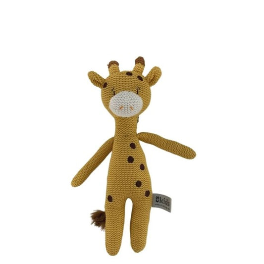 ES Kids Knitted Giraffe Rattle Small 25 cm