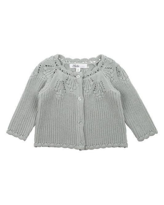 Bebe Pistachio Green Knitted Cardigan - Infants