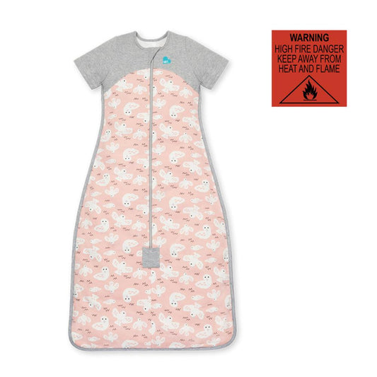 Love To Dream Sleep Bag Organic 1.0 Tog - Dusty Pink Doves