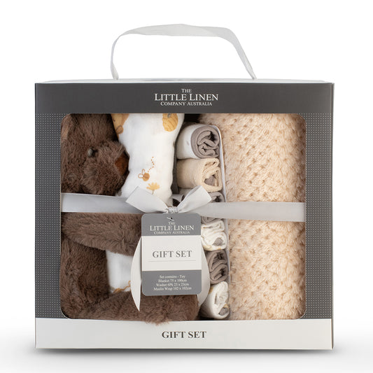 Little Linen Boxed Gift Set - Nectar Bear