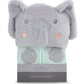 Little Linen Parade Plush Hooded Towel - Starburst Elephant
