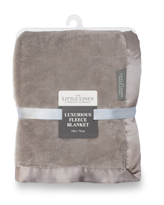 Little Linen Luxurious Blanket - Pewter Grey