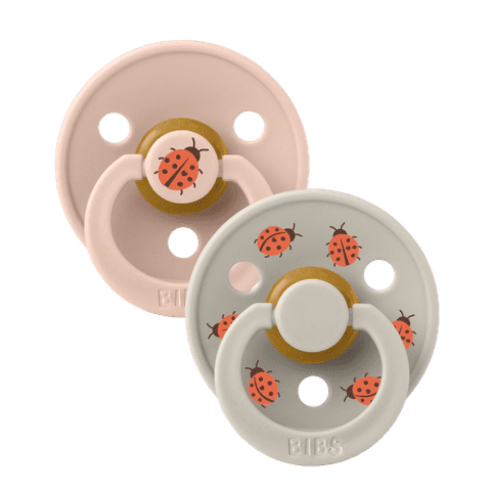 Bibs Soothers 2 pk - Ladybug Latex - Blush Mix
