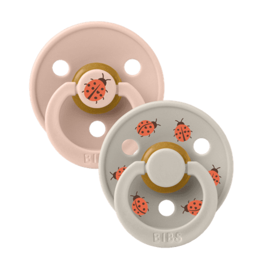 Bibs Soothers 2 pk - Ladybug Latex - Blush Mix