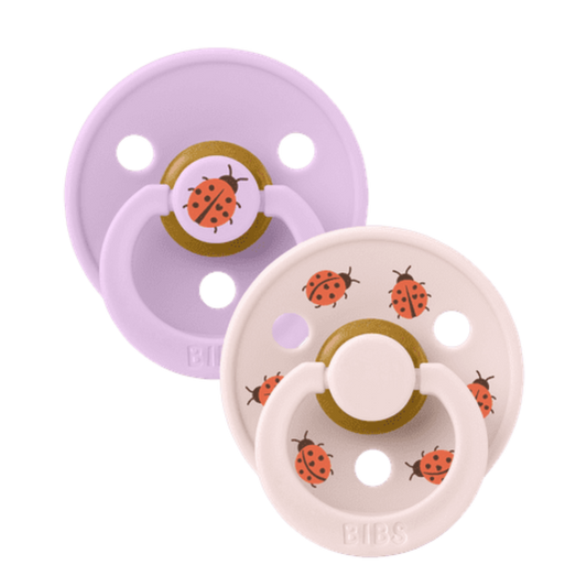 Bibs Soothers 2 pk - Ladybug Latex - Violet Sky Mix