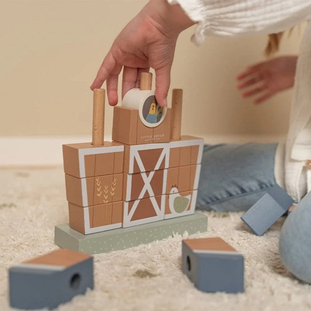 Little Dutch Little Farm Wooden Stacking Farmhouse