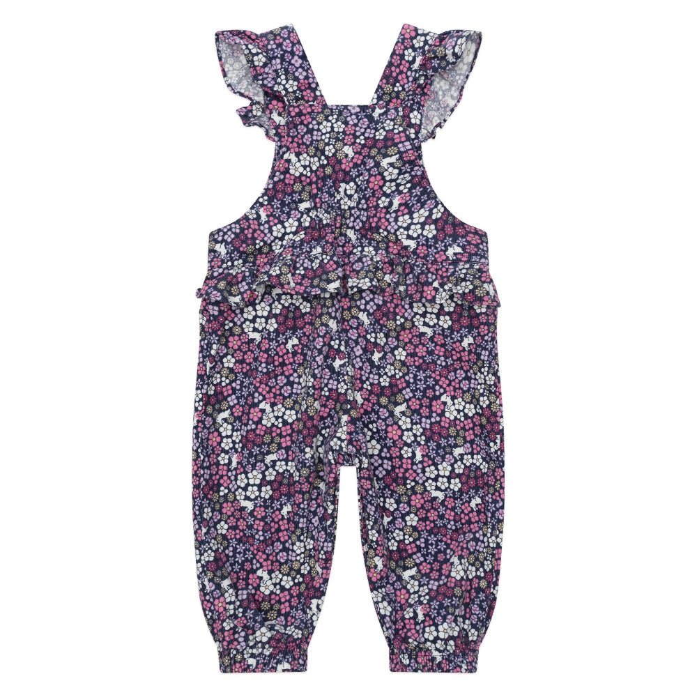 Huxbaby Midnight Flower Garden Frill Overall