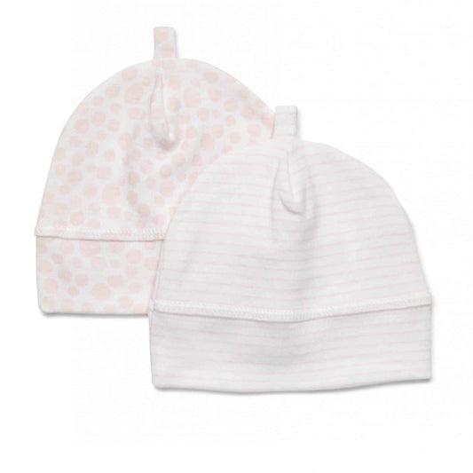 Marquise Premmie Beanies 2 pk - Pink
