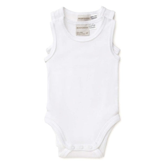 Marquise Sleeveless Bodysuit - 2 Pk White