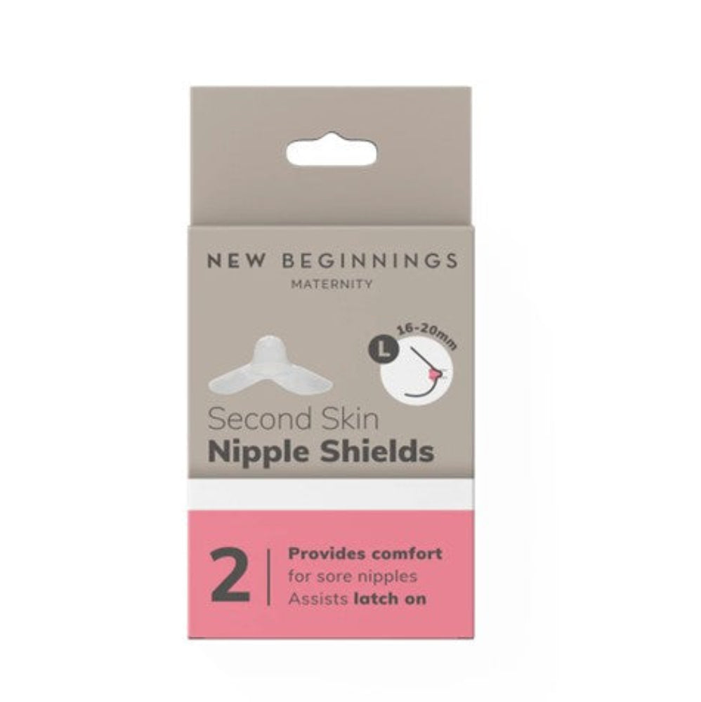 New Beginnings Silicone Nipple Shields - Large - 2pk