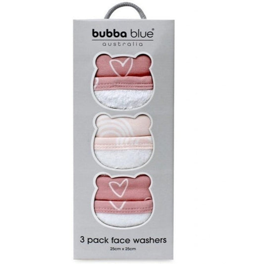 Bubba Blue Nordic Wash Cloths Dusty Berry/Rose 3 pk
