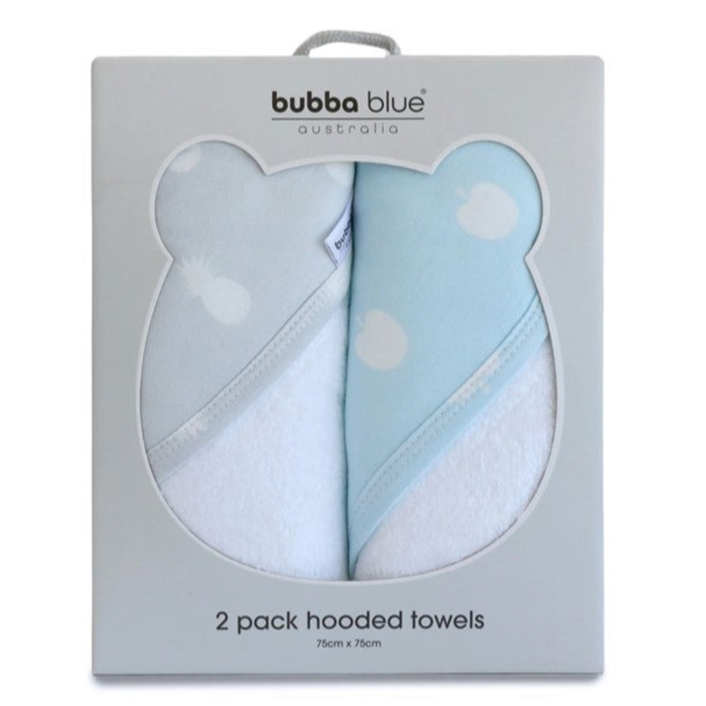 Bubba Blue Nordic Sorbet 2pk Hooded Towel Apple/Pineapple