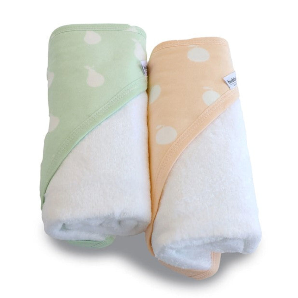 Bubba Blue Nordic Sorbet 2pk Hooded Towel Orange/Pear