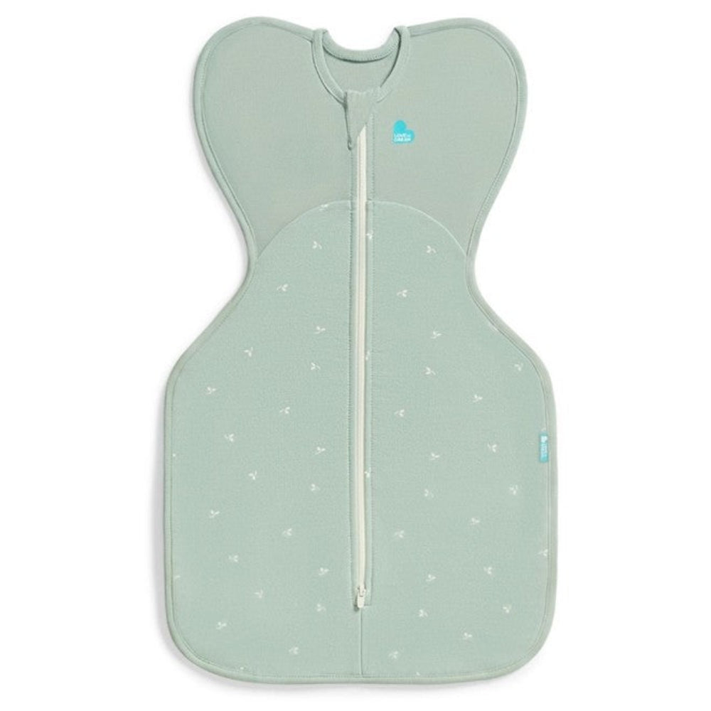 Love To Dream Swaddle Up 1.5 Tog Cotton Fleece - Olive Twigs