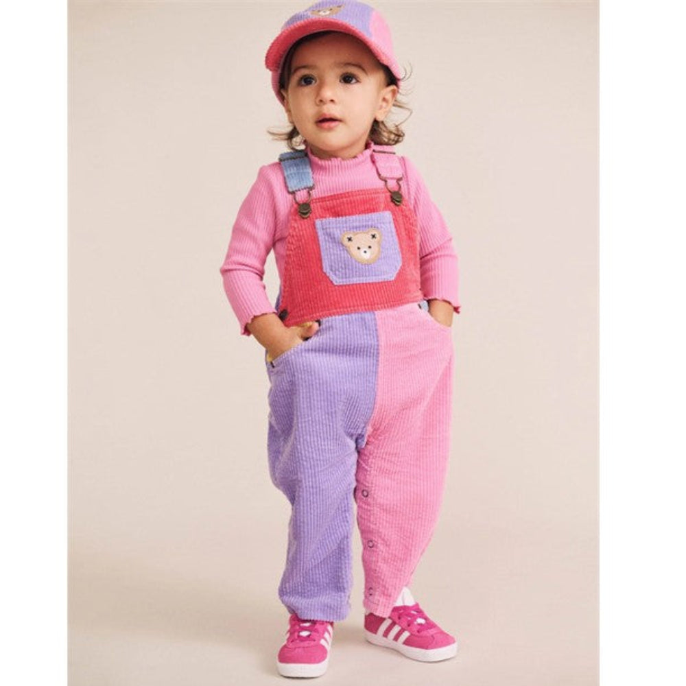 Huxbaby Colour Block Cord Overalls - Girls