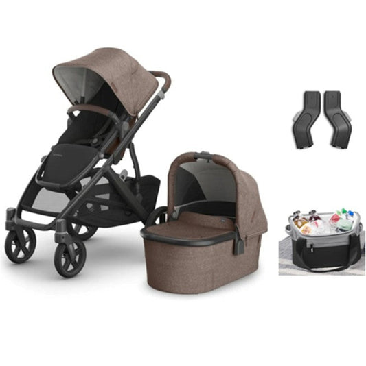 UPPAbaby VISTA V3 with Bassinet - Owen with BONUS Upper Adaptors and Bevvy Bag