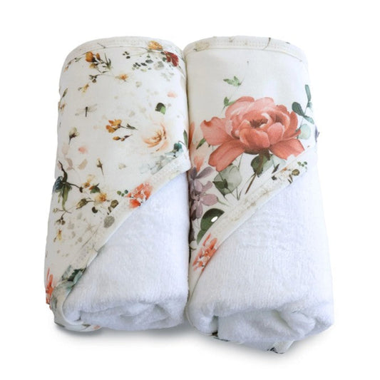 Bubba Blue Bamboo 2pk Hooded Towels -  Peonies