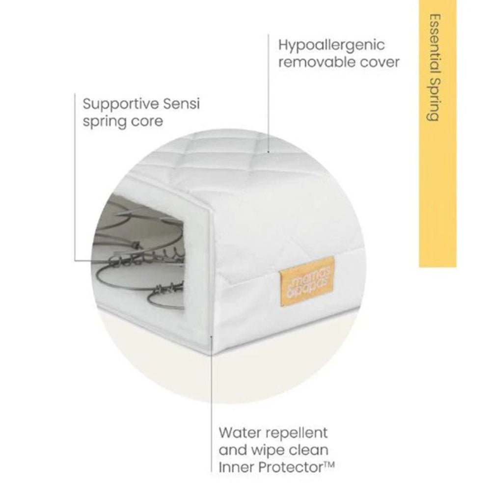 Mamas & Papas Harwell Cot Bundle - 4 pce - White/Natural