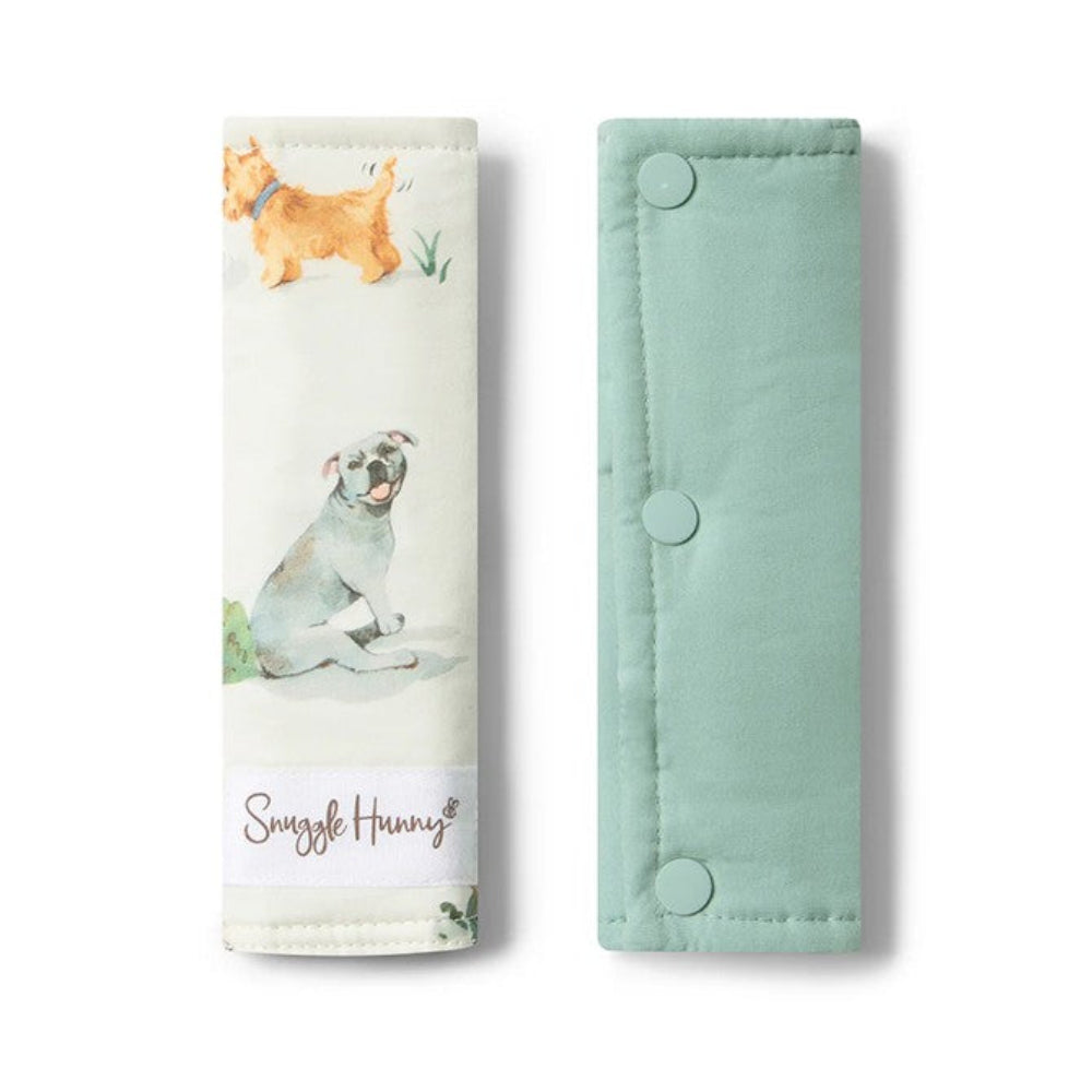 Snuggle Hunny Universal Reversible Pram Strap Covers - Dog Park