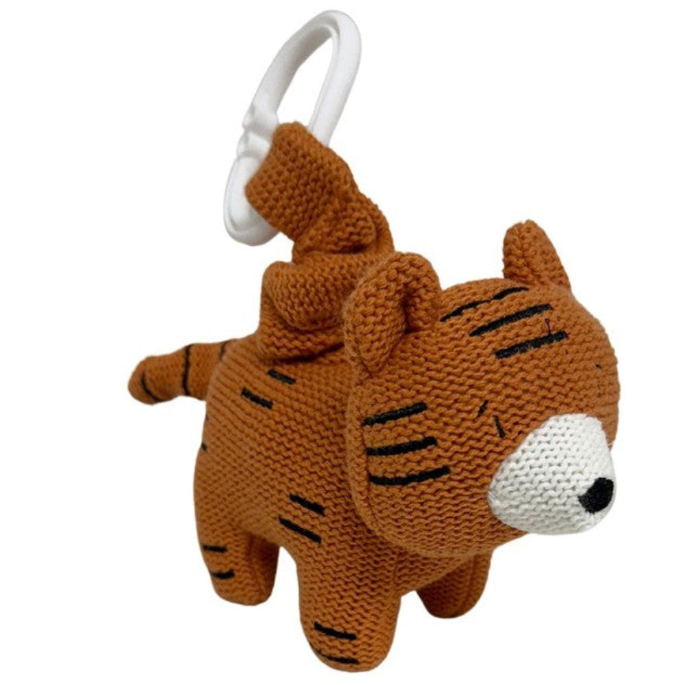 es kids Knitted Pram Toy - Tiger