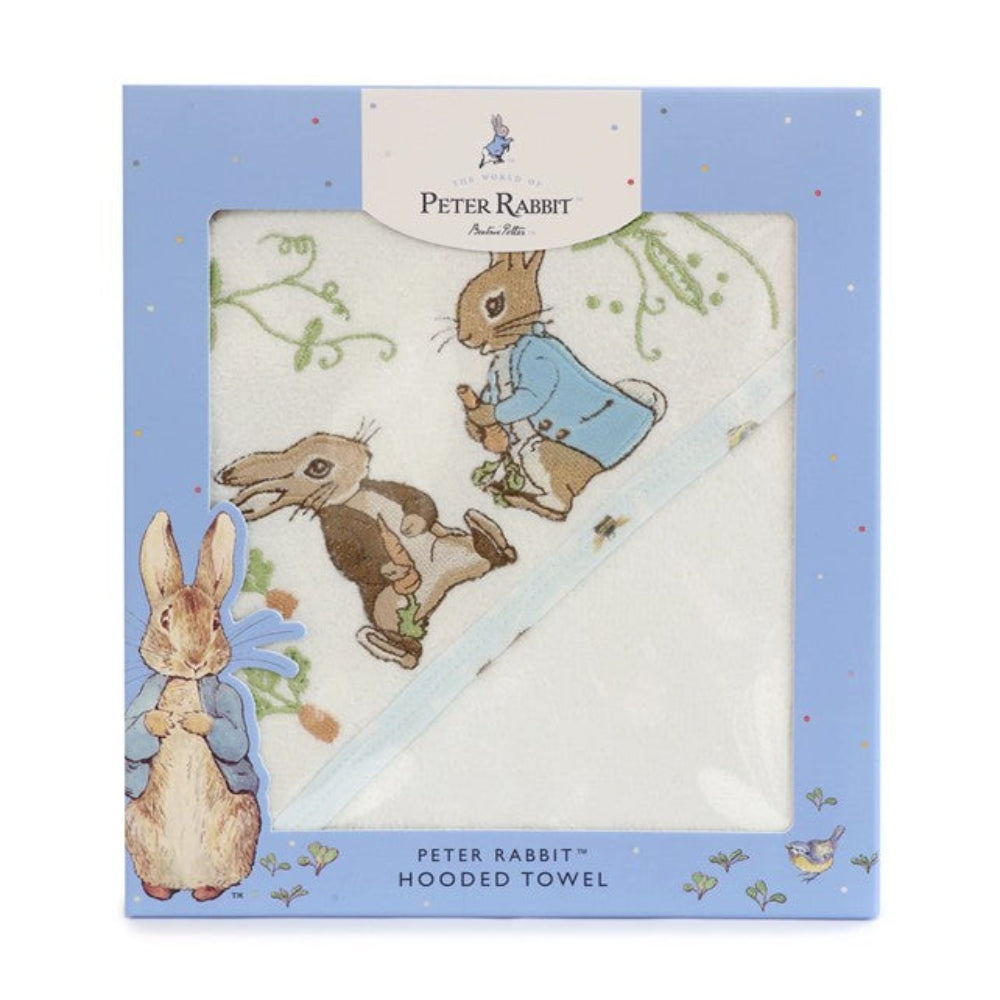 Bubba Blue Peter Rabbit Hooded Towel Peter Rabbit & Benjamin Bunny - Blue